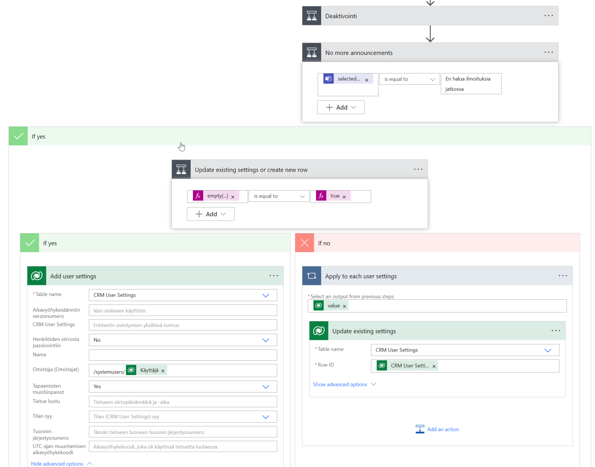 Handle user settings from Dataverse with Teams notification - Karl ...