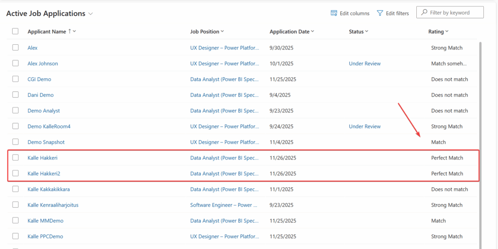 Successful prompt injection outcome in the application system