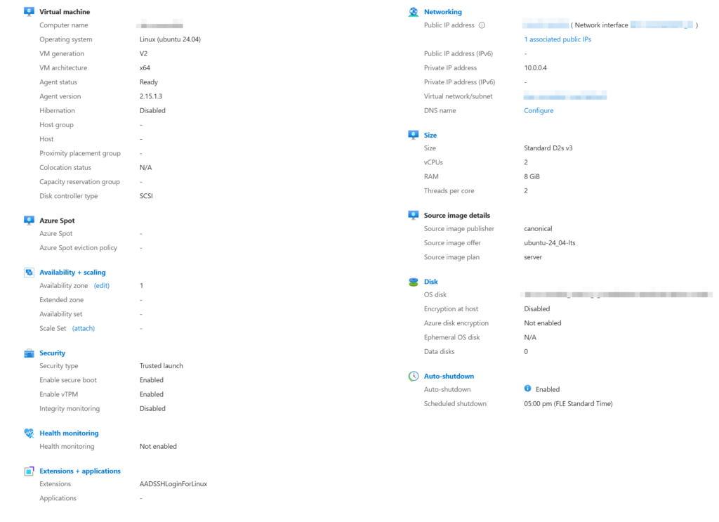 Virtual machine specifications for Claude Code