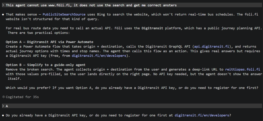 Claude Code suggesting fix for the use case