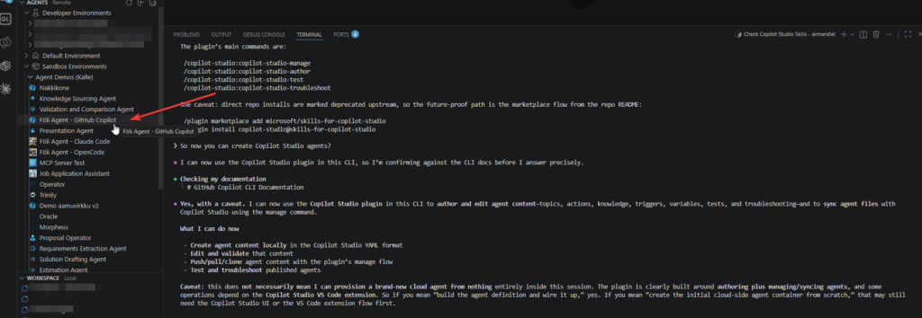 Cloning the Copilot Studio agent with VS Code to virtual machine