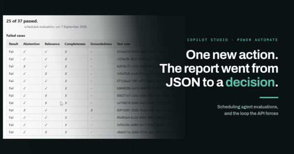 One new action. The report went from JSON to a decision.